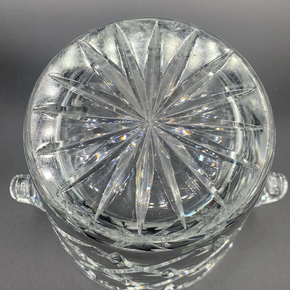 Vintage Polonia Cut Lead Crystal 24% PBo Made in Poland Ice Bucket